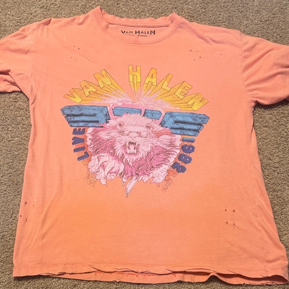Van Halen Peach Graphic Tee - Short Sleeve - Picture 1 of 7